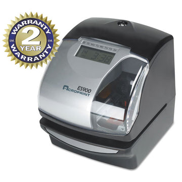 Acroprint® Es900 Atomic Electronic Payroll Recorder, Time Stamp And Numbering Machine, Digital Display, Black freeshipping - TVN Wholesale
